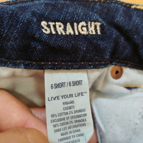 AMERICAN Eagle Straight Jeans size 6/short - Picture 4 of 6